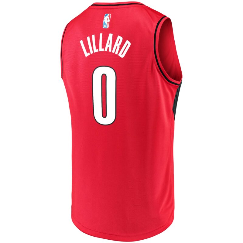 Damian Lillard Portland Trail Blazers Fast Break Jersey - Statement Edition - Red - Image 3