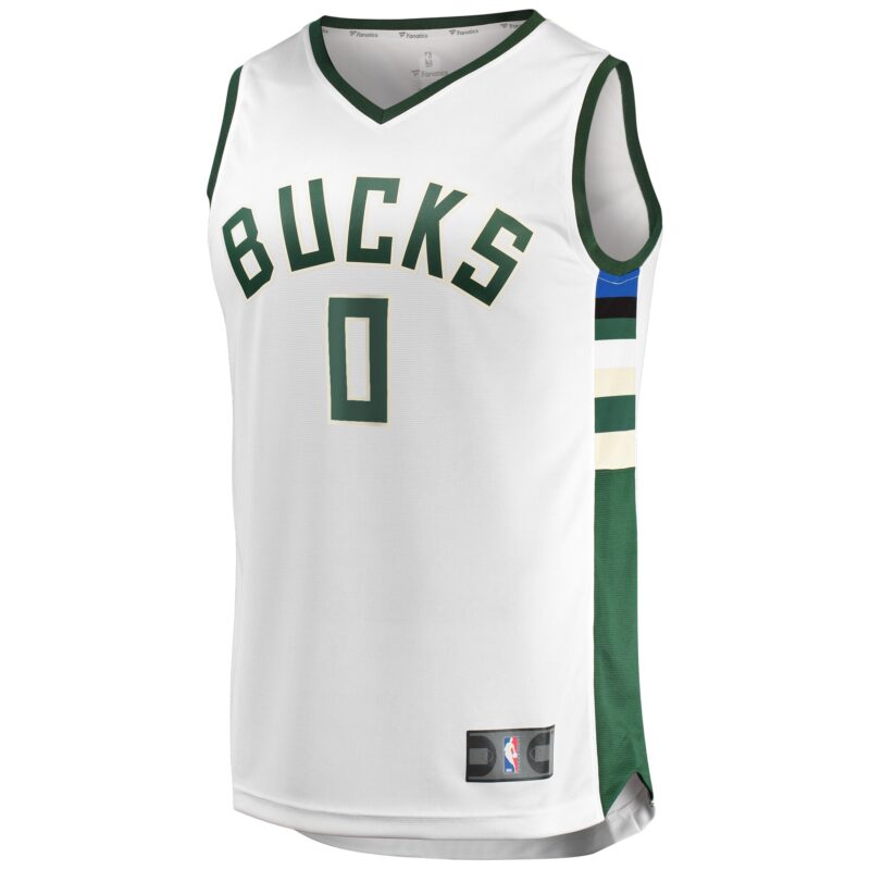 Damian Lillard Milwaukee Bucks Men's Fast Break Player Jersey - Association Edition - White - Image 2