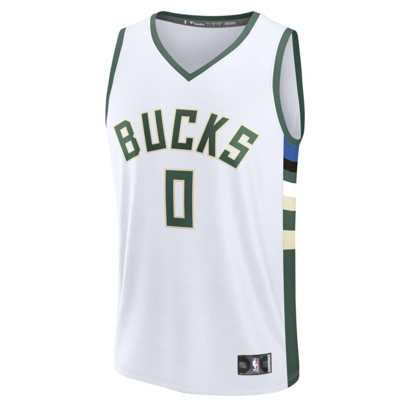 Damian Lillard Milwaukee Bucks Fast Break Player Jersey - Association Edition - White - Image 2