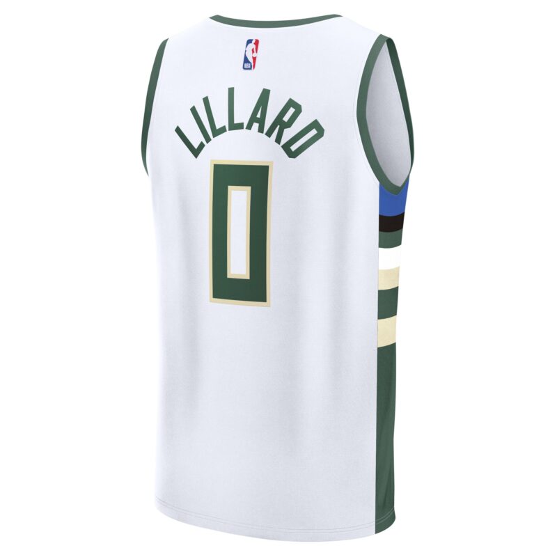 Damian Lillard Milwaukee Bucks Fast Break Player Jersey - Association Edition - White - Image 3