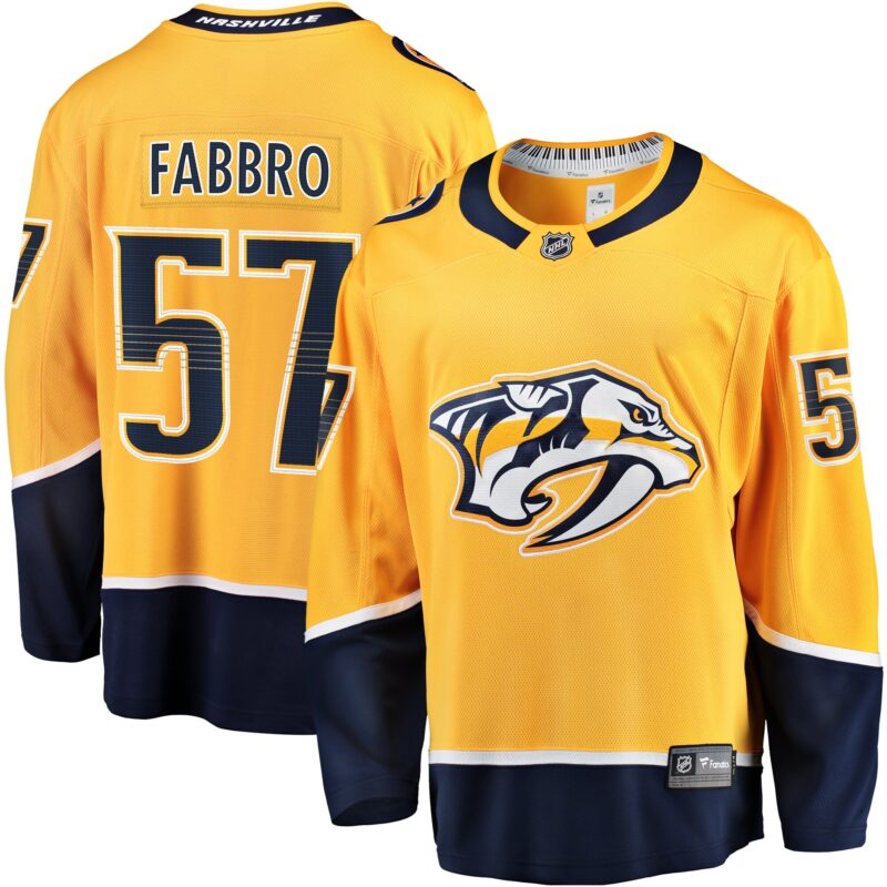 Dante Fabbro Nashville Predators Player Jersey - Gold