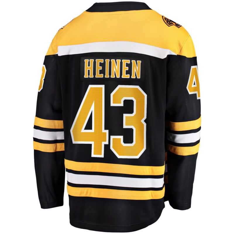Danton Heinen Boston Bruins Home Premier Breakaway Player Jersey - Black - Image 3