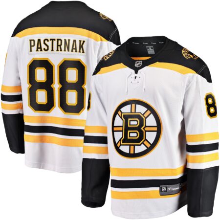 David Pastrnak Boston Bruins Away Premier Breakaway Player Jersey - White