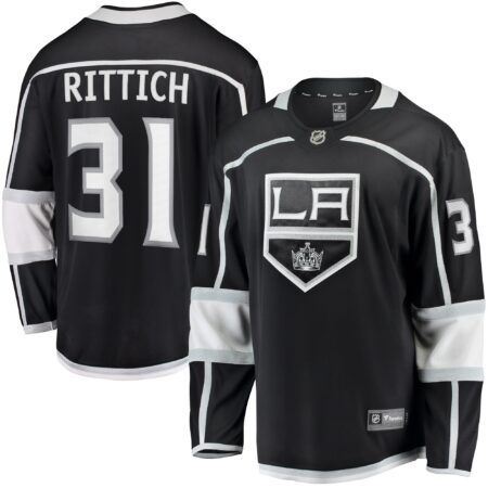 David Rittich Los Angeles Kings Home Premier Breakaway Player Jersey - Black
