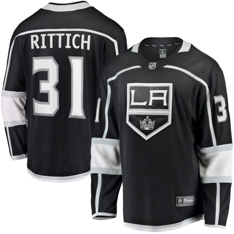 David Rittich Los Angeles Kings Home Premier Breakaway Player Jersey - Black