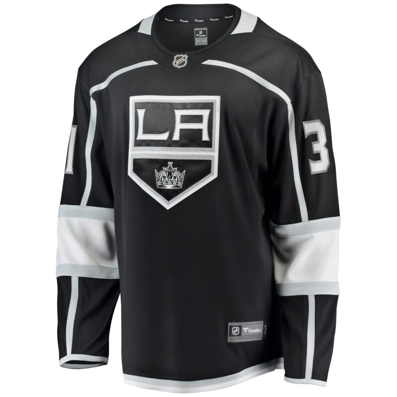 David Rittich Los Angeles Kings Home Premier Breakaway Player Jersey - Black - Image 2