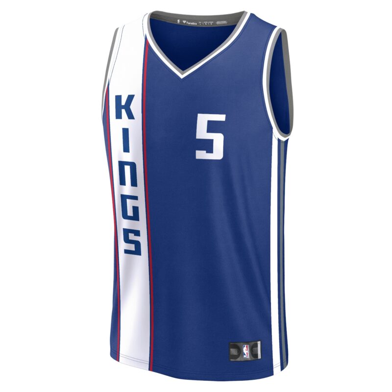 De'Aaron Fox Sacramento Kings Fast Break Jersey - Blue - City Edition - Image 2