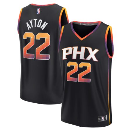Deandre Ayton Phoenix Suns Fast Break Player Jersey - Statement Edition - Black
