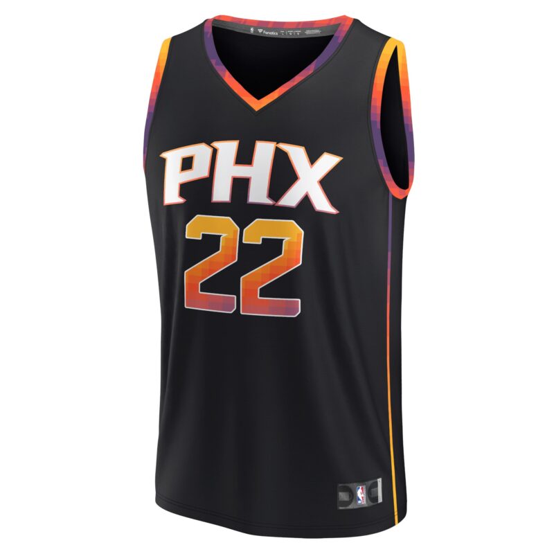 Deandre Ayton Phoenix Suns Fast Break Player Jersey - Statement Edition - Black - Image 2