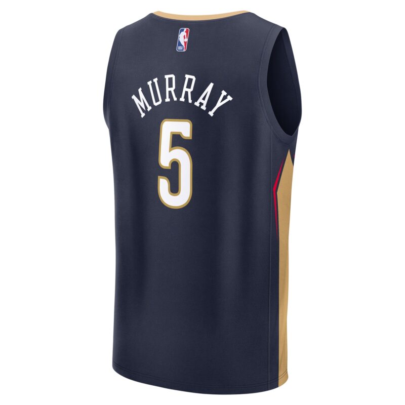 Dejounte Murray New Orleans Pelicans Fast Break Player Jersey - Icon Edition - Navy - Image 3