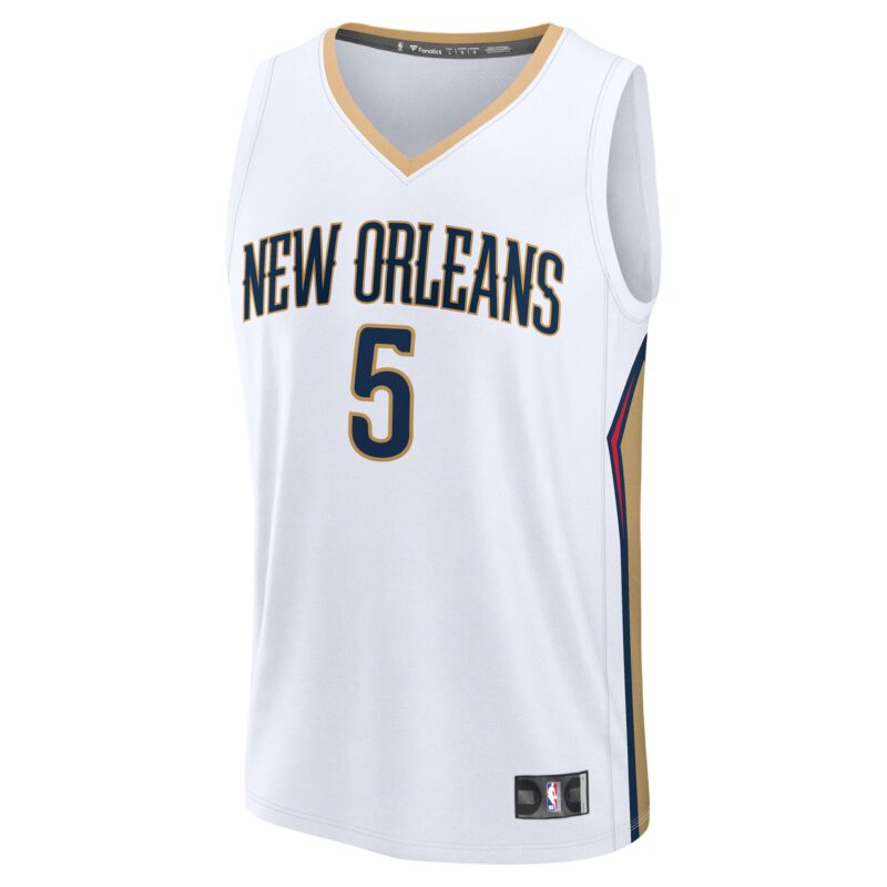 Dejounte Murray New Orleans Pelicans Fast Break Player Jersey - Association Edition - White - Image 2