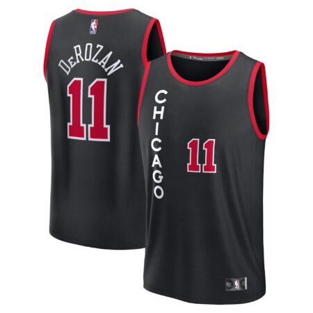 DeMar DeRozan Chicago Bulls Fast Break Jersey - Black - City Edition