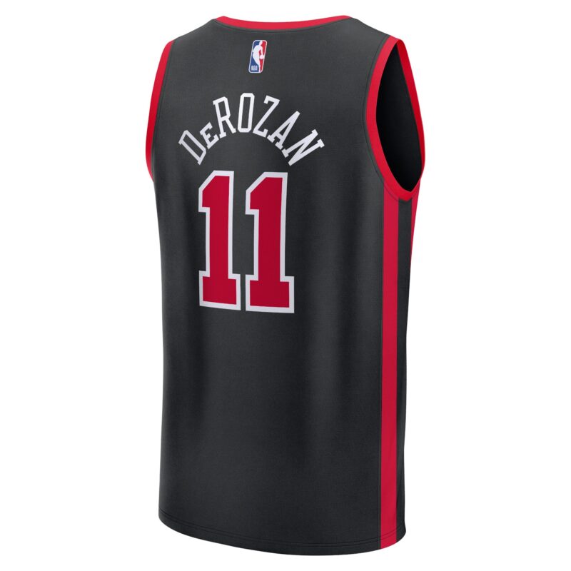 DeMar DeRozan Chicago Bulls Fast Break Jersey - Black - City Edition - Image 3