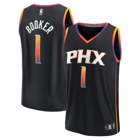 Devin Booker Phoenix Suns Fast Break Player Jersey - Statement Edition - Black