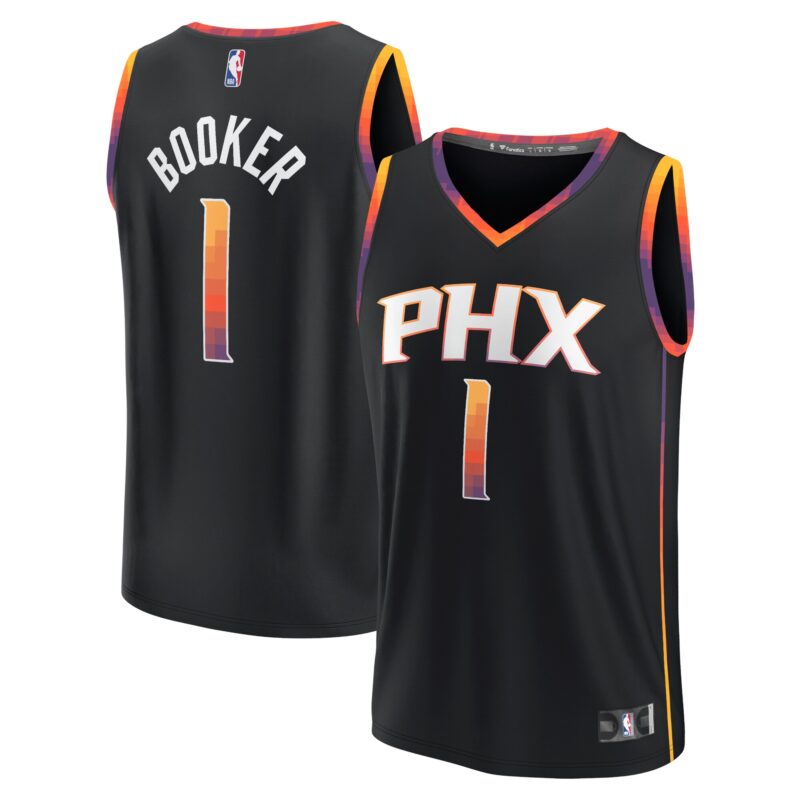 Devin Booker Phoenix Suns Fast Break Player Jersey - Statement Edition - Black