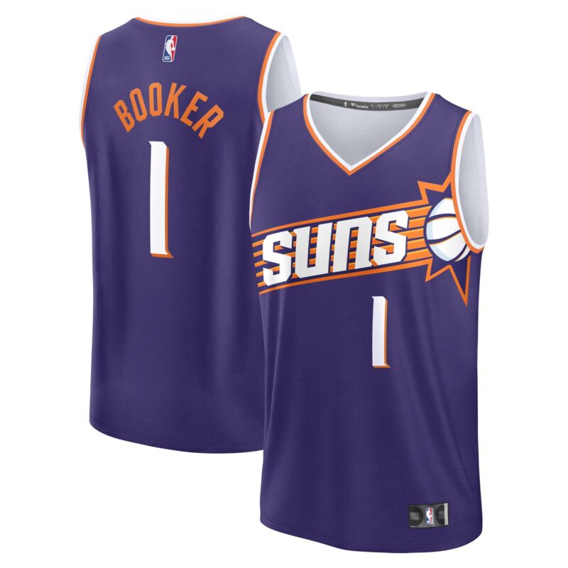 Devin Booker Phoenix Suns Big & Tall Fast Break Jersey - Icon Edition - Purple