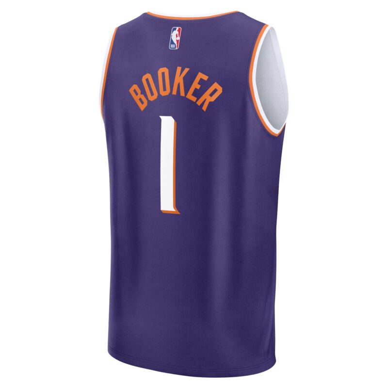 Devin Booker Phoenix Suns Fast Break Jersey - Icon Edition - Purple - Image 3