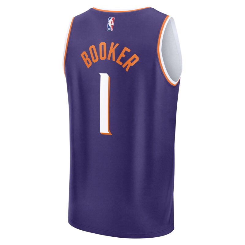Devin Booker Phoenix Suns Fast Break Player Jersey - Icon Edition - Purple - Image 3