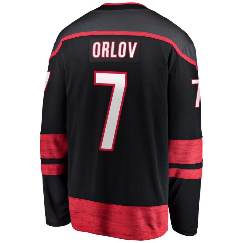 Dmitry Orlov Carolina Hurricanes Home Breakaway Jersey - Black - Image 3