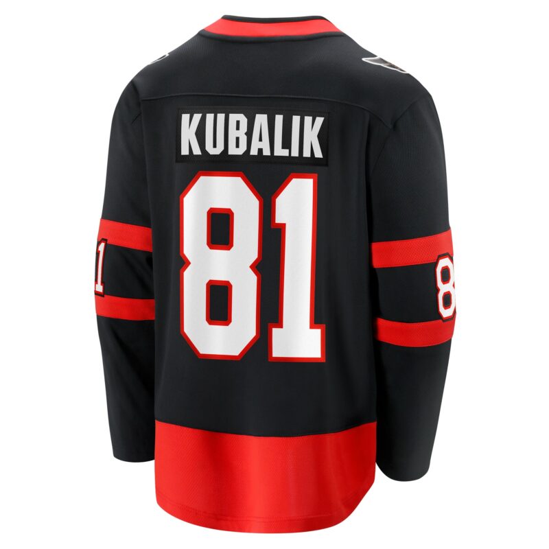 Dominik Kubalik Ottawa Senators Home Breakaway Jersey - Black - Image 3