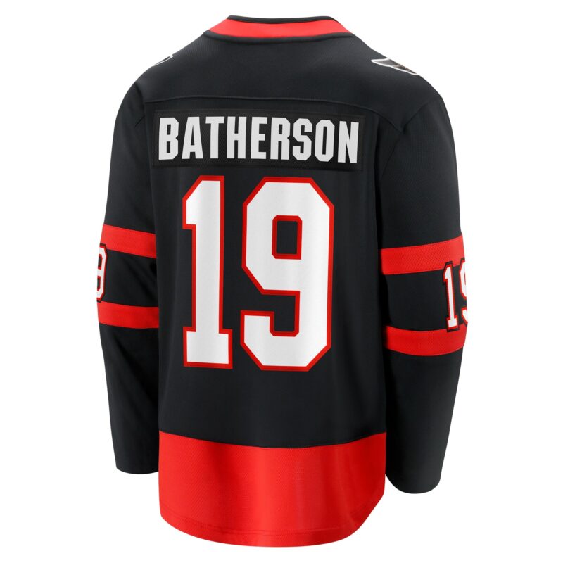 Drake Batherson Ottawa Senators Home Breakaway Jersey - Black - Image 3