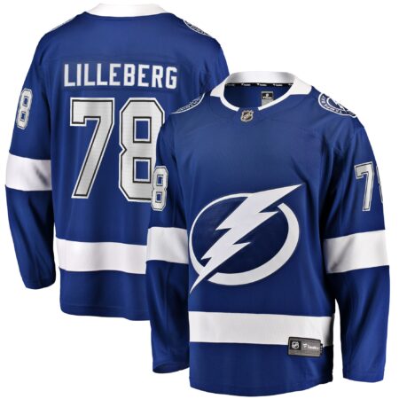 Emil Lilleberg Tampa Bay Lightning Home Premier Breakaway Player Jersey - Blue