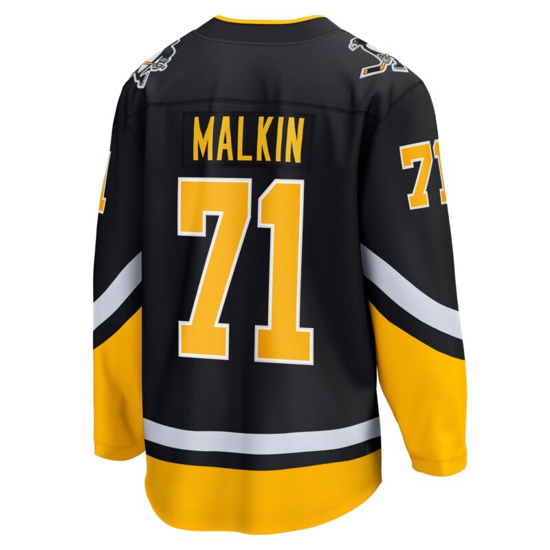 Evgeni Malkin Pittsburgh Penguins Alternate Premier Breakaway Player Jersey - Black - Image 3