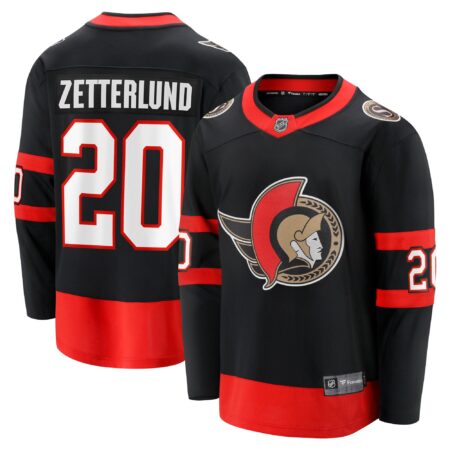 Fabian Zetterlund Ottawa Senators Home Breakaway Jersey - Black