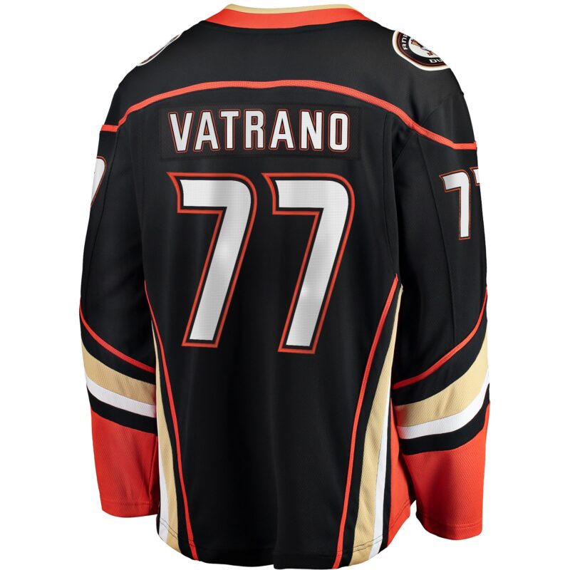 Frank Vatrano Anaheim Ducks Home Breakaway Player Jersey - Black - Image 3