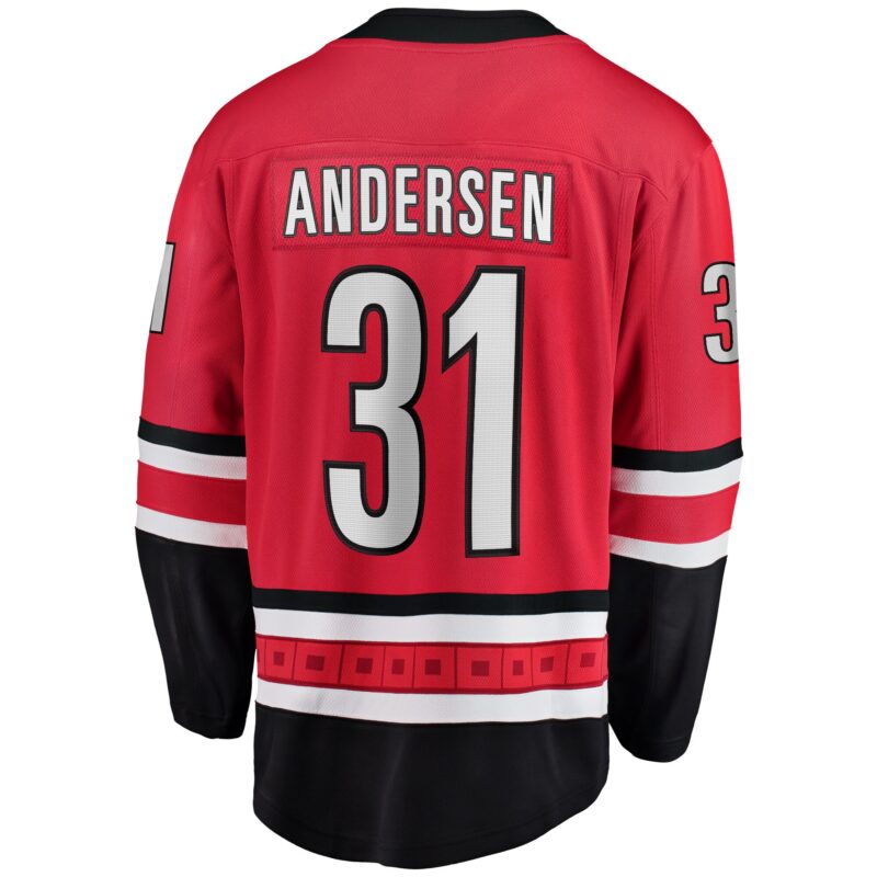 Frederik Andersen Carolina Hurricanes Alternate Breakaway Player Jersey - Red - Image 3