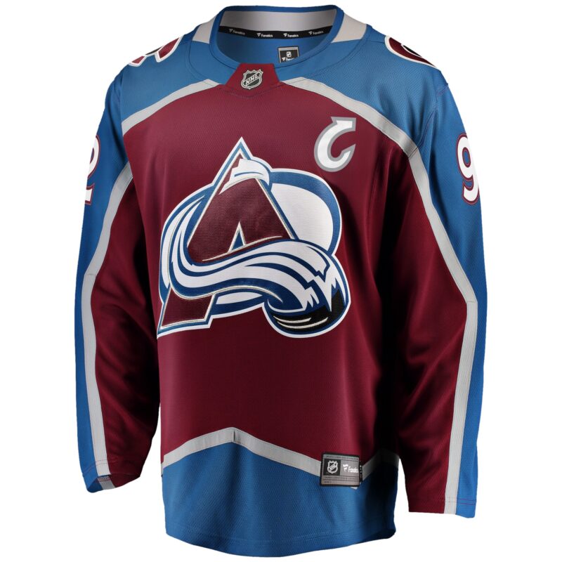 Gabriel Landeskog Colorado Avalanche Captain Patch Home Breakaway Jersey - Burgundy - Image 2
