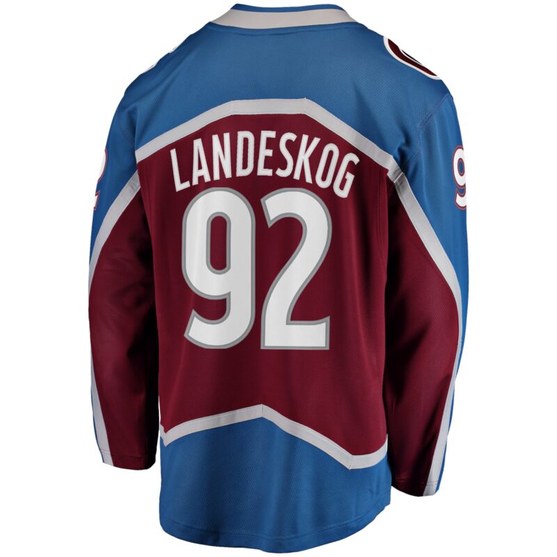 Gabriel Landeskog Colorado Avalanche Captain Patch Home Breakaway Jersey - Burgundy - Image 3