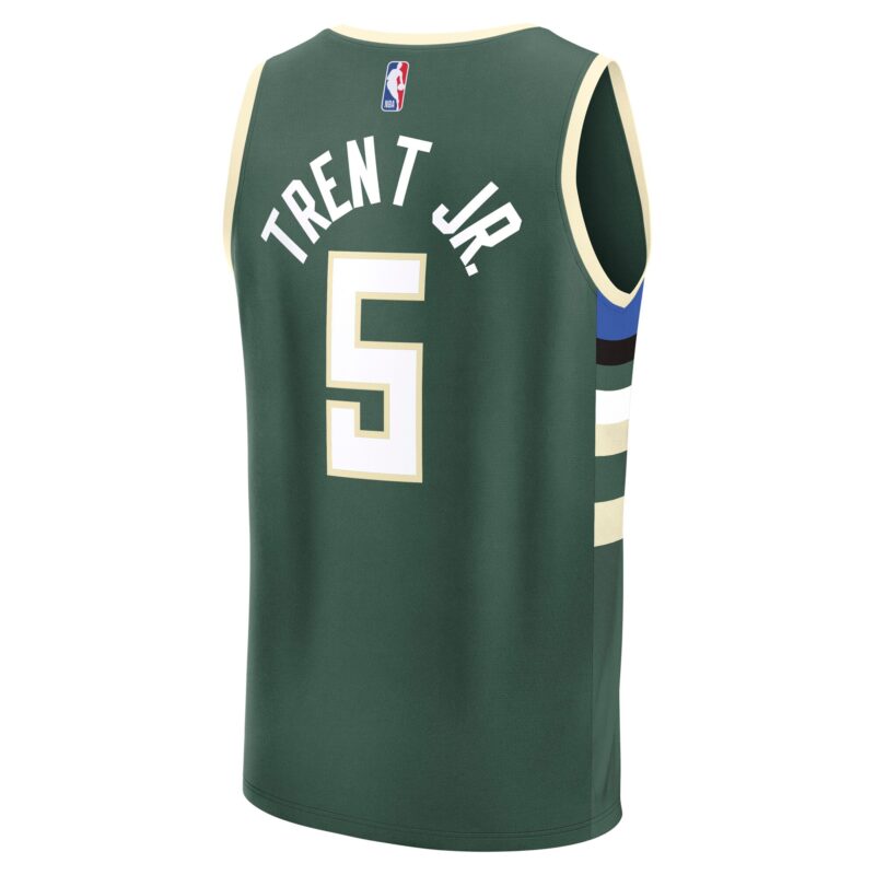 Gary Trent Jr. Milwaukee Bucks Fast Break Player Jersey - Icon Edition - Hunter Green - Image 3