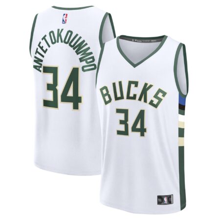 Giannis Antetokounmpo Milwaukee Bucks Fast Break Player Jersey - Association Edition - White
