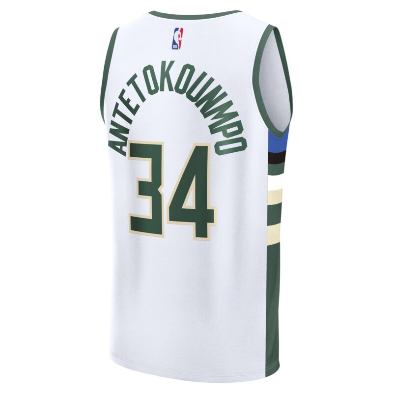 Giannis Antetokounmpo Milwaukee Bucks Fast Break Player Jersey - Association Edition - White - Image 3