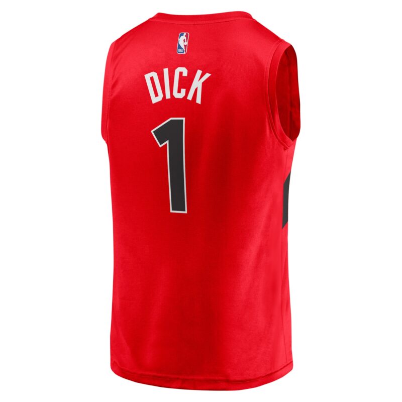 Gradey Dick Toronto Raptors Fast Break Player Jersey - Icon Edition - Red - Image 3