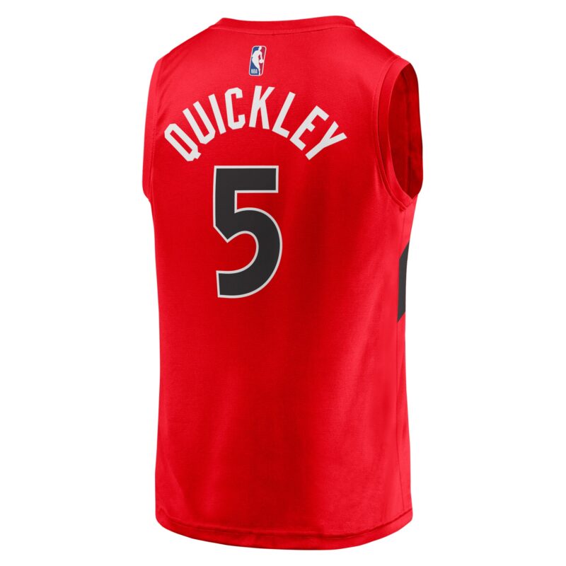 Immanuel Quickley Toronto Raptors Fast Break Player Jersey - Icon Edition - Red - Image 3