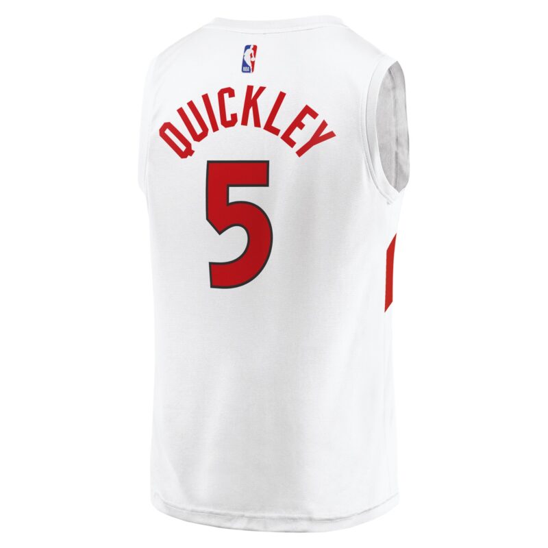 Immanuel Quickley Toronto Raptors Fast Break Player Jersey - Association Edition - White - Image 3