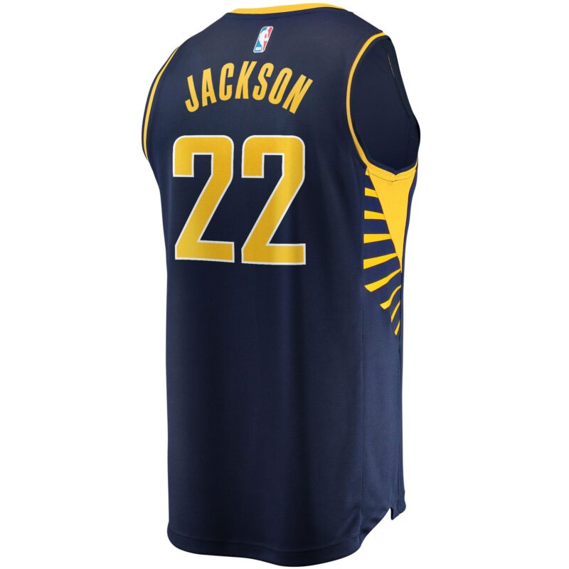 Isaiah Jackson Indiana Pacers Fast Break Player Jersey - Icon Edition - Navy - Image 3