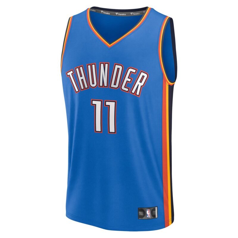 Isaiah Joe Oklahoma City Thunder Fast Break Player Jersey - Icon Edition - Blue - Image 2
