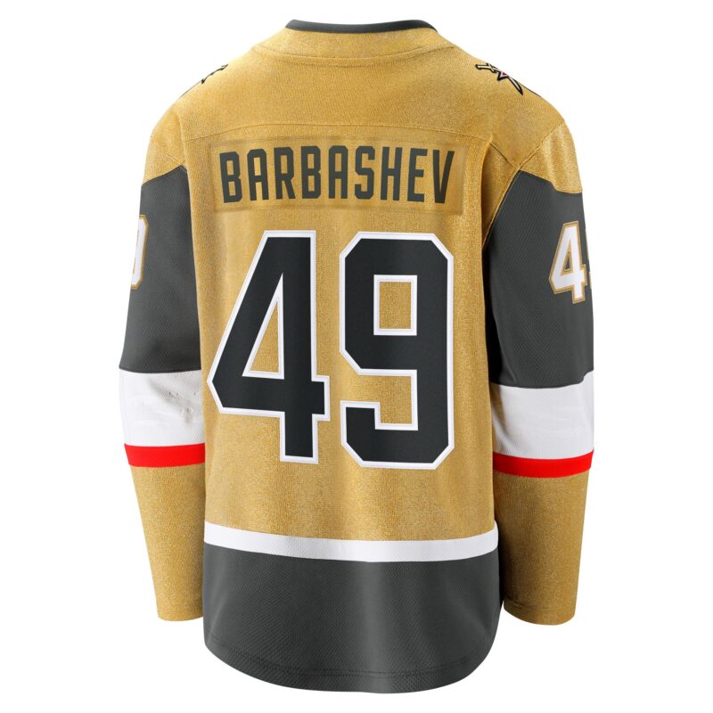 Ivan Barbashev Vegas Golden Knights Home Breakaway Jersey - Gold - Image 3