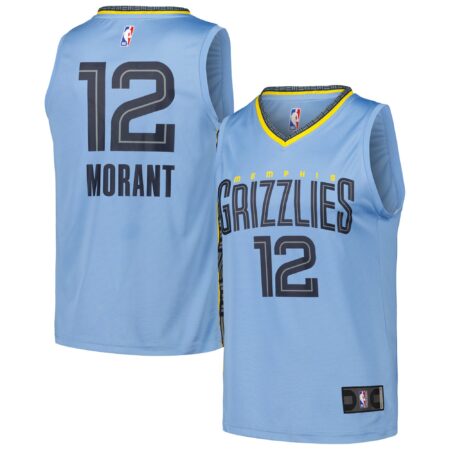 Ja Morant Memphis Grizzlies Fast Break Player Jersey - Statement Edition - Light Blue