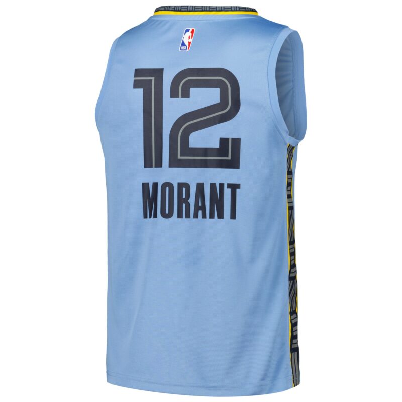 Ja Morant Memphis Grizzlies Fast Break Player Jersey - Statement Edition - Light Blue - Image 3