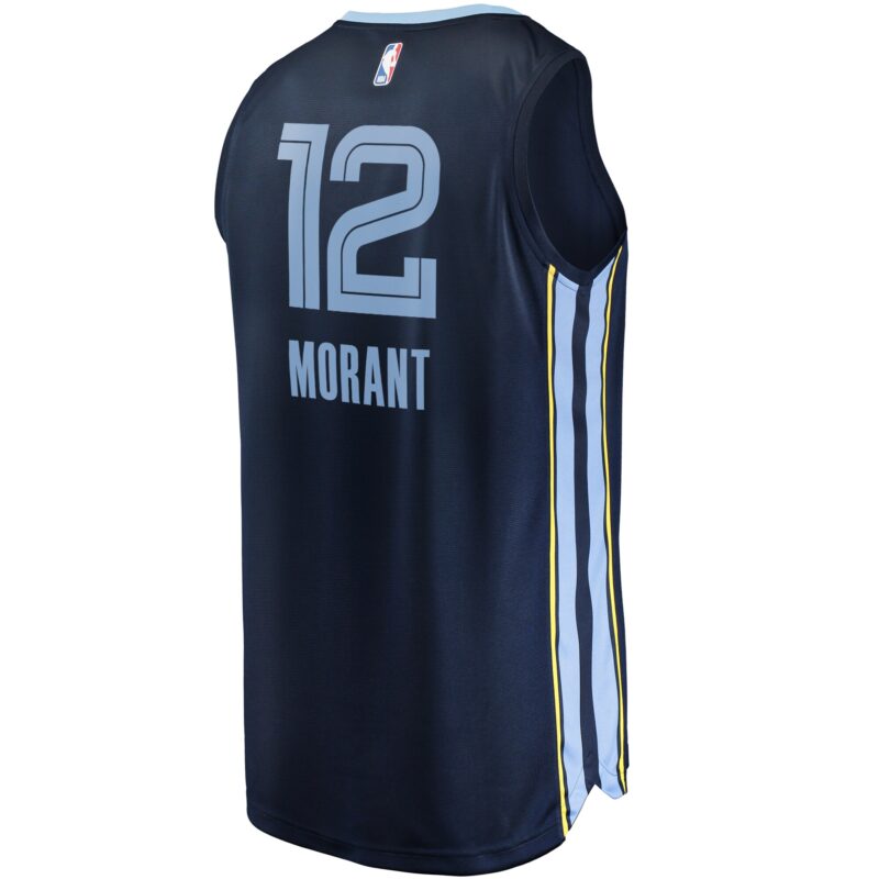 Ja Morant Memphis Grizzlies Big & Tall Fast Break Player Jersey - Navy - Icon Edition - Image 3