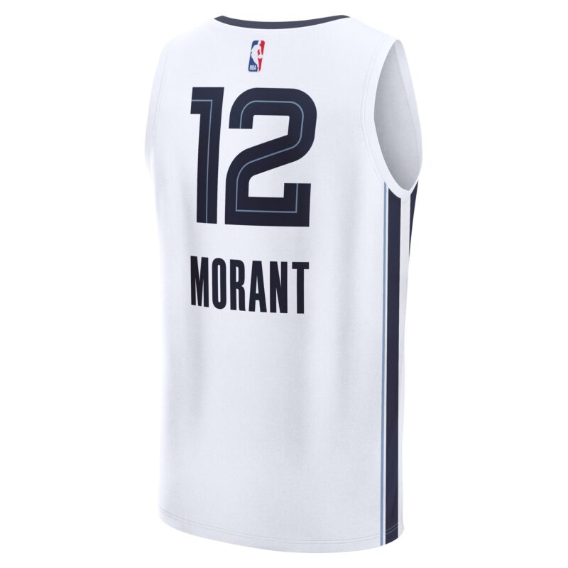 Ja Morant Memphis Grizzlies Fast Break Player Jersey - Association Edition - White - Image 3