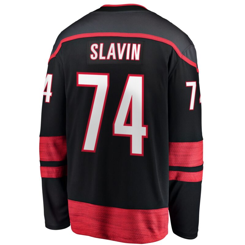 Jaccob Slavin Carolina Hurricanes Home Breakaway Player Jersey - Black - Image 3