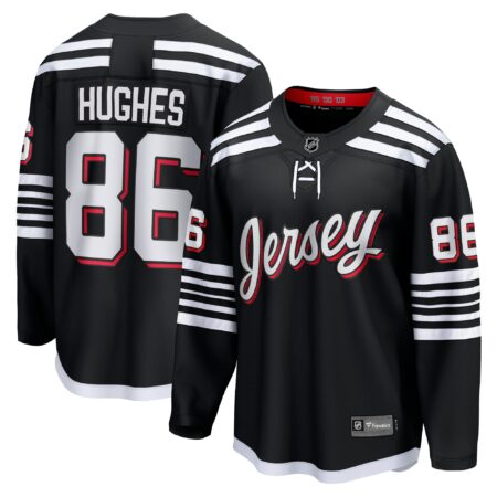 Jack Hughes New Jersey Devils Alternate Premier Breakaway Player Jersey - Black