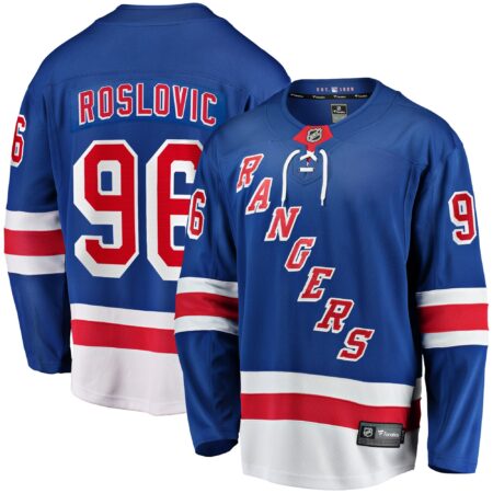 Jack Roslovic New York Rangers Home Premier Breakaway Player Jersey - Blue