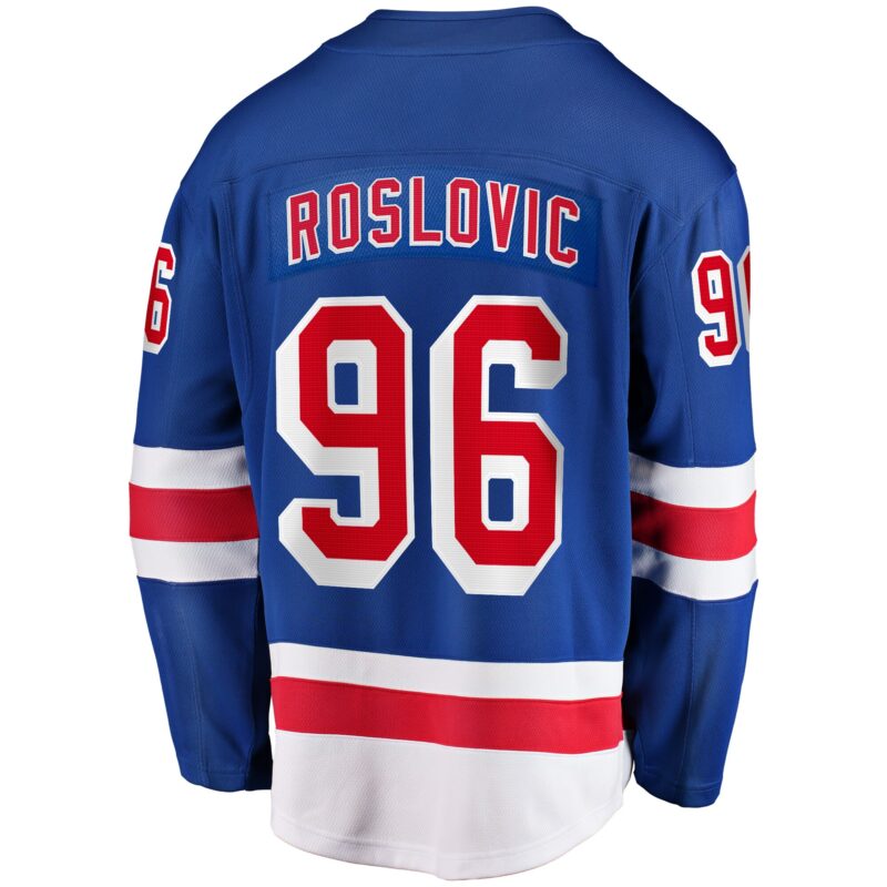 Jack Roslovic New York Rangers Home Premier Breakaway Player Jersey - Blue - Image 3
