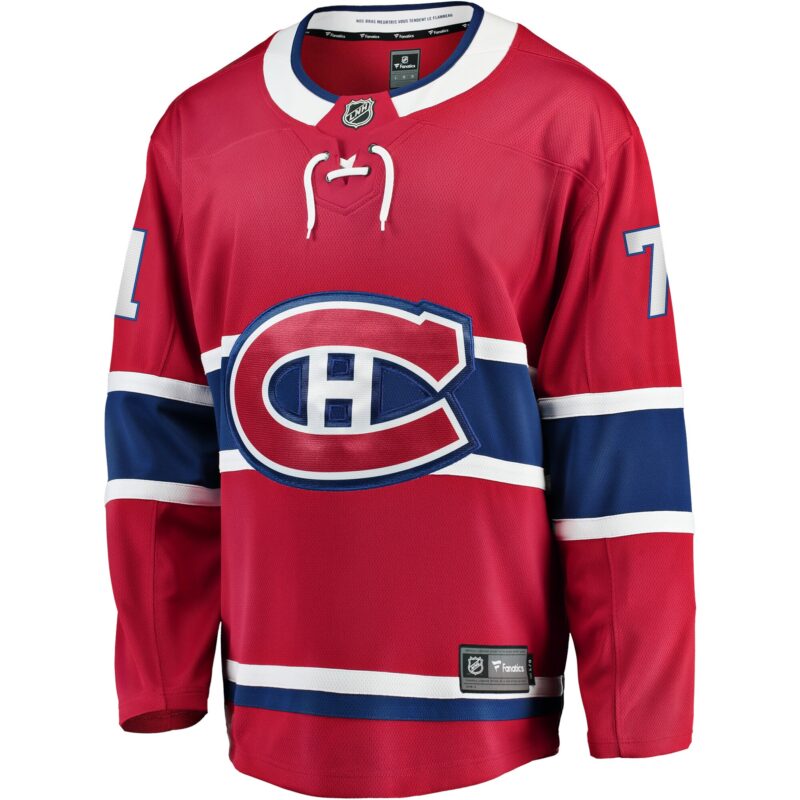 Jake Evans Montreal Canadiens Home Breakaway Player Jersey - Red - Image 2